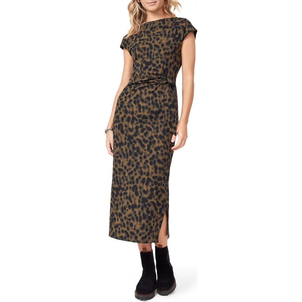 Scotch & Soda Cap Sleeve Midi Dress in Military Olive Anima at Nordstrom Rack, Size Medium | Nordstrom Rack