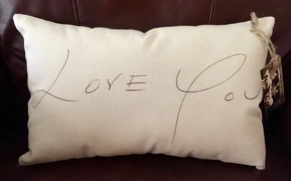 Personalized Pillow in Your Handwriting on Canvas | Etsy | Etsy (US)