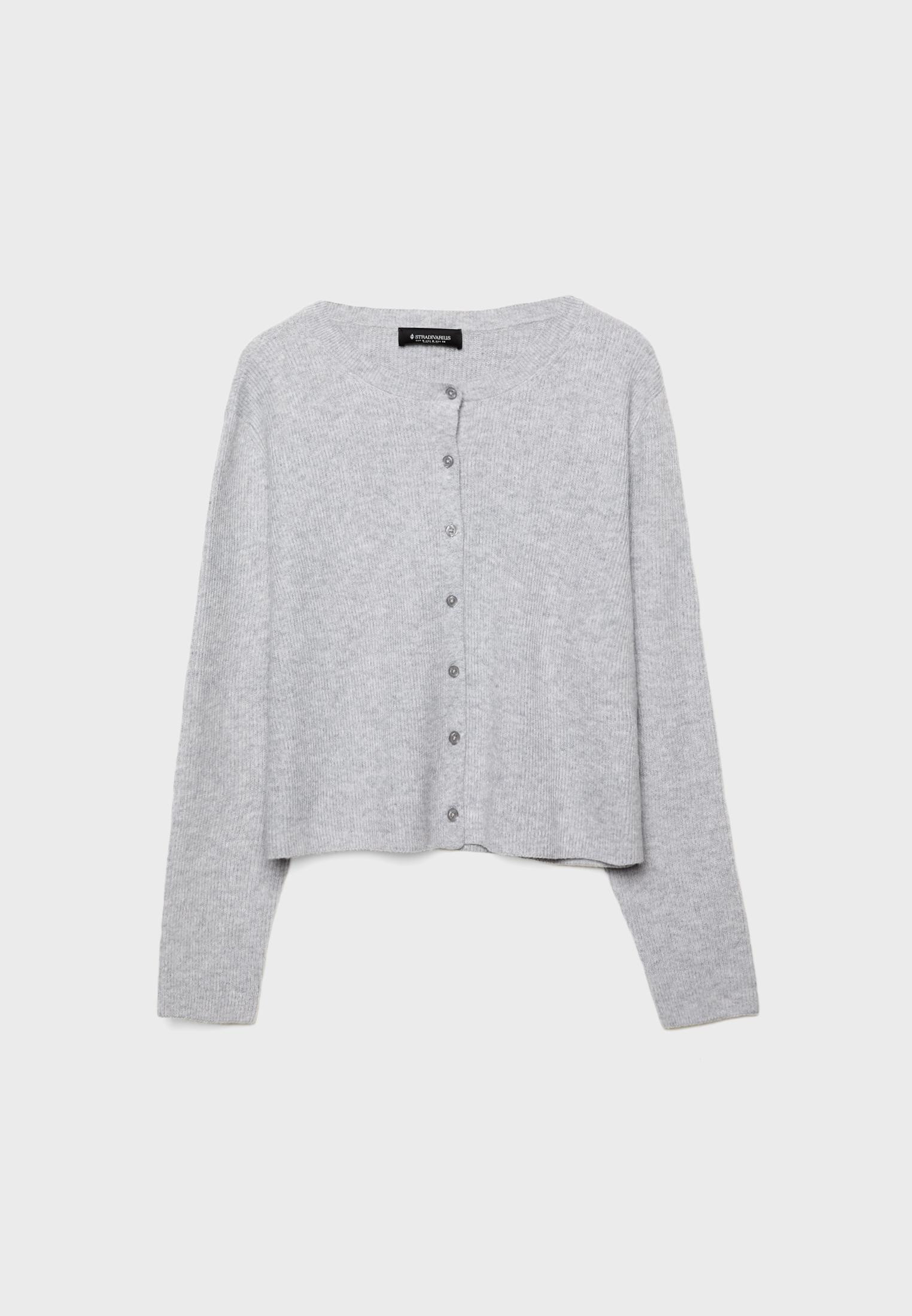 Cardigan in maglia a coste con bottoni - Maglieria da donna | Stradivarius Italia | Stradivarius (IT)
