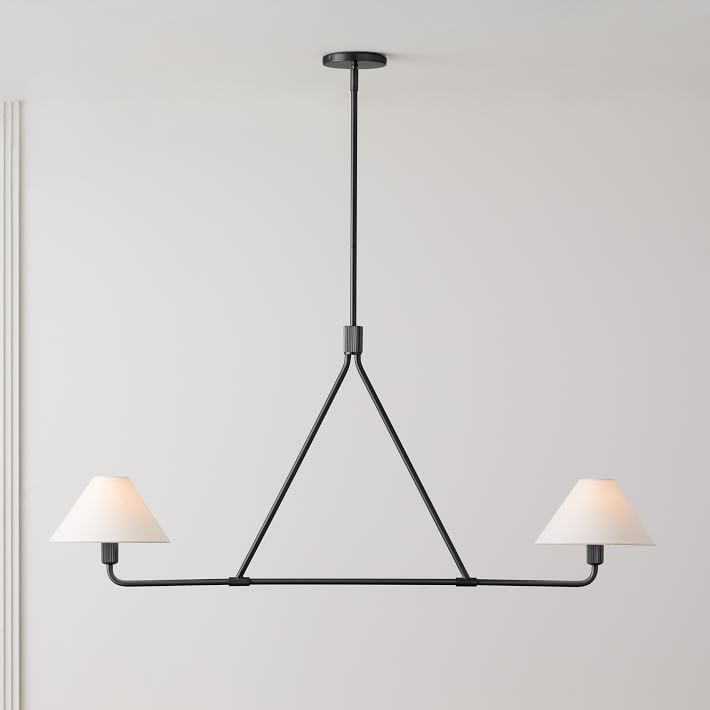 Beatrix Pendant (46") - Linen Shades | West Elm (US)