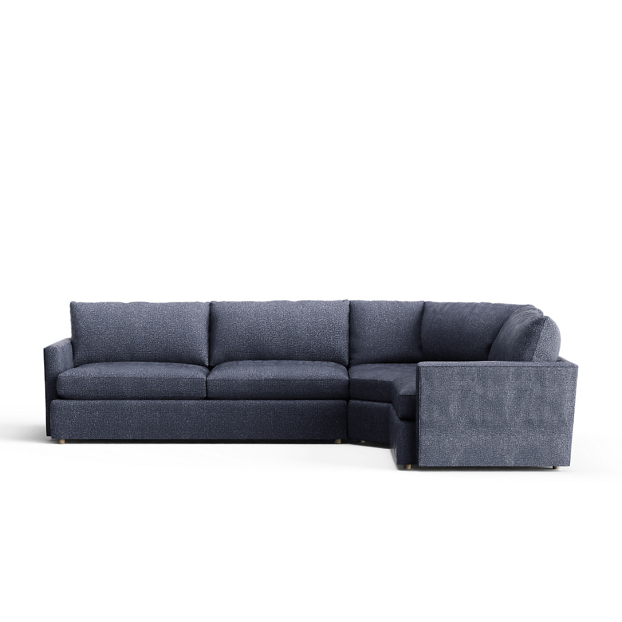 Lounge 3-Piece L-Shaped Wedge Sectional Sofa + Reviews | Crate & Barrel | Crate & Barrel