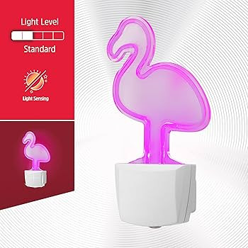 Energizer Flamingo Night Light, Neon, Auto On/Off, Pink | Amazon (US)