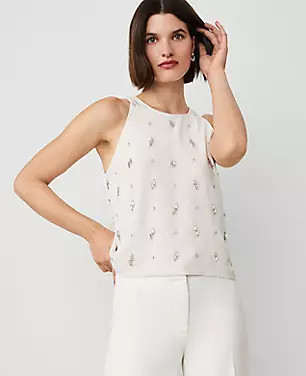 Embellished Halter Top | Ann Taylor (US)