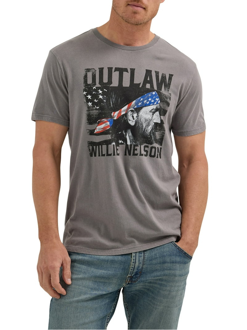 Wrangler® Men's Short Sleeve Willie Nelson Graphic Tee, S-3XL | Walmart (US)