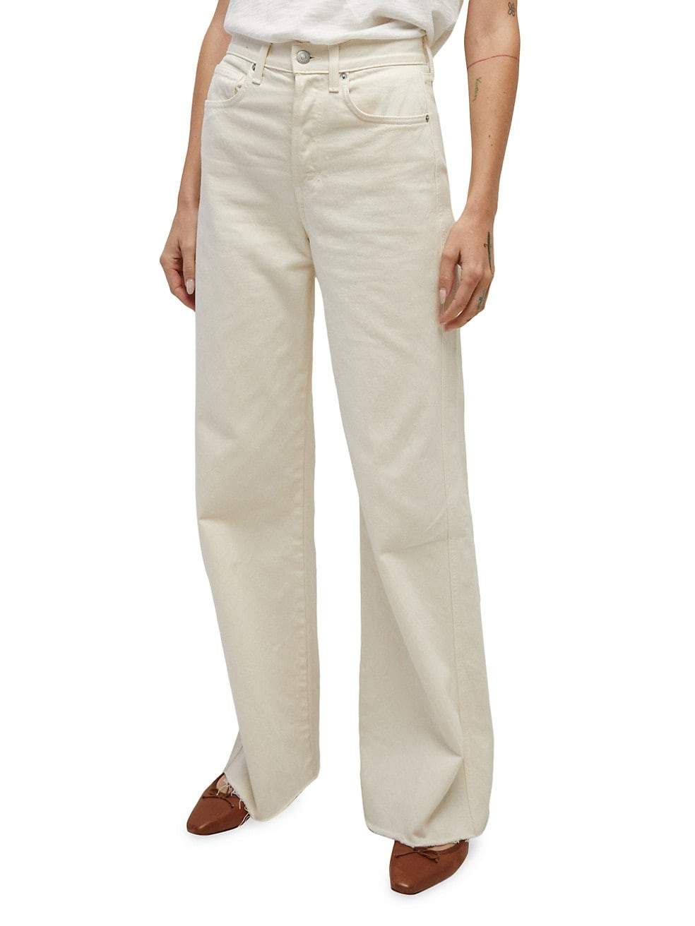 Veronica Beard Taylor High-Rise Wide-Leg Jeans | Saks Fifth Avenue