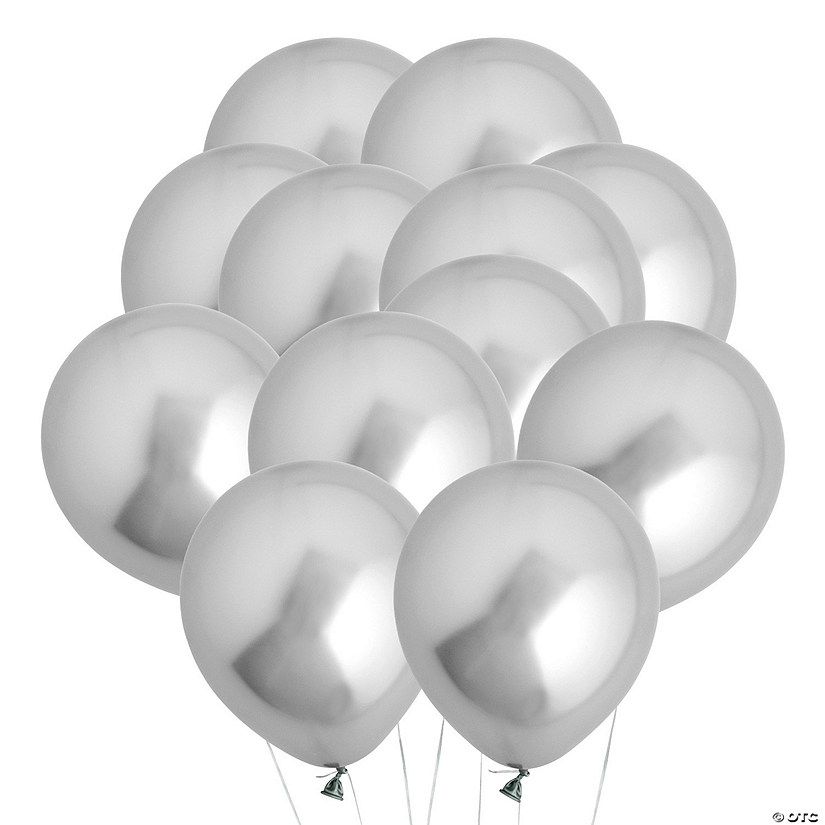 Chrome 5" Latex Balloons - 24 Pc. | Oriental Trading Company