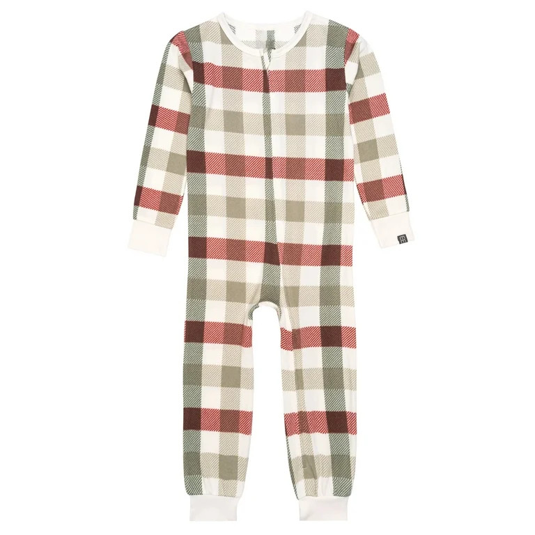 Modern Moments by Gerber Neutral Super Soft Hacci One-Piece Christmas Pajamas, 0/3 Months - 5T | Walmart (US)