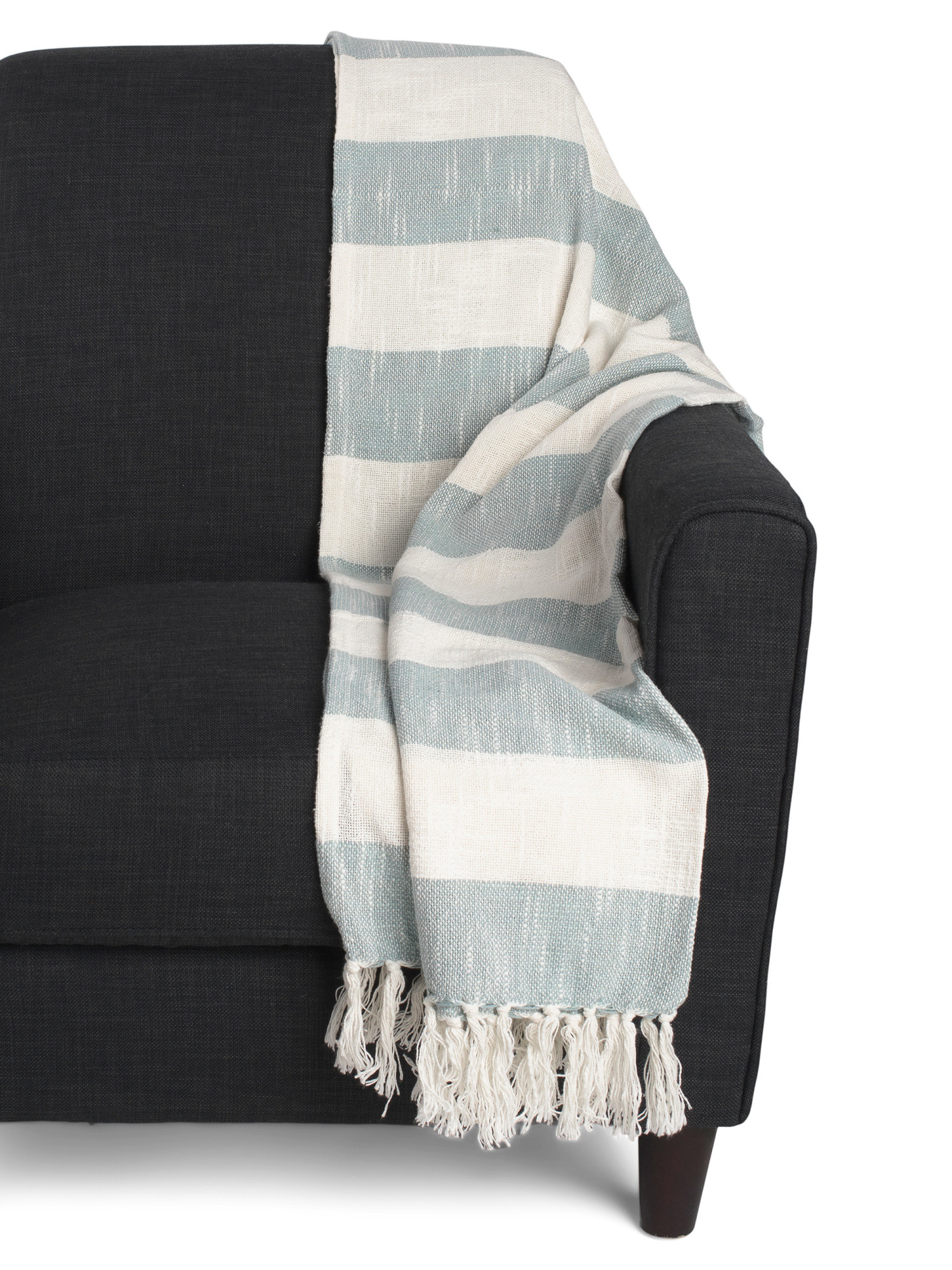 Cozy Striped Woven Tassel Throw | TJ Maxx
