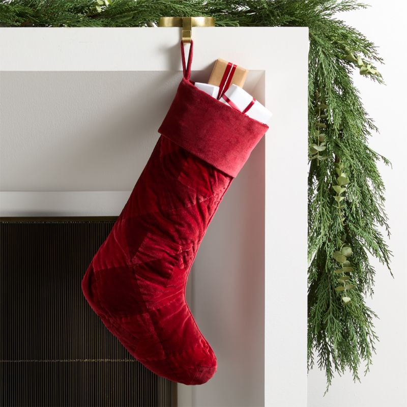 Velvet Heritage Red Christmas Stocking + Reviews | Crate & Barrel | Crate & Barrel
