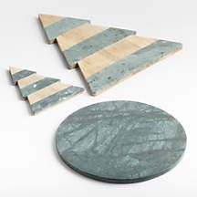 Taiga Holiday Green Marble Serving Board + Reviews | Crate & Barrel | Crate & Barrel