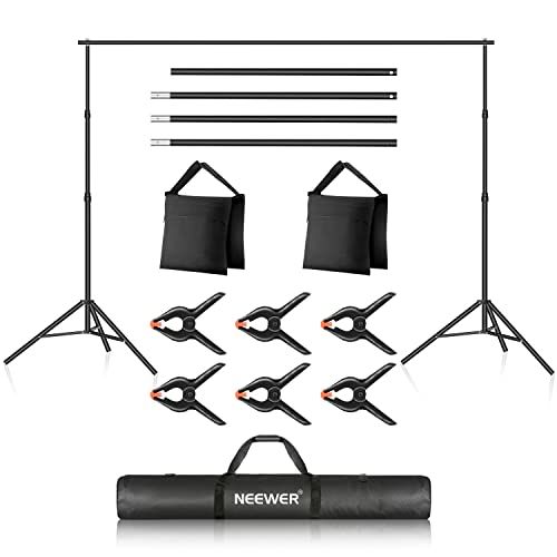 Neewer Photo Studio Backdrop Support System, 10ft/3m Wide 7ft/2.1m High Adjustable Background Stand  | Amazon (US)