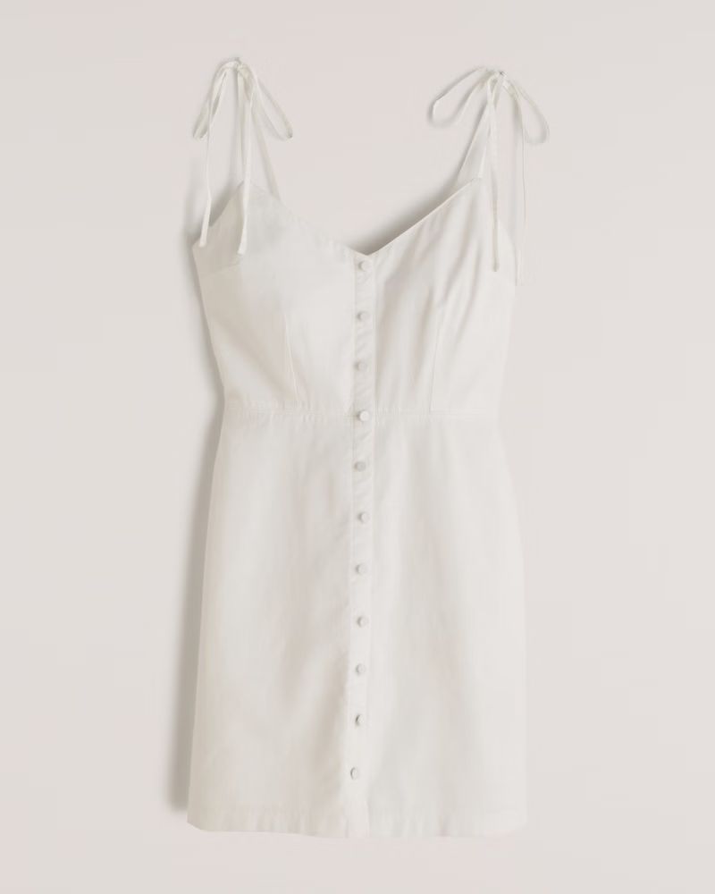Tie-Strap Mini Dress | Abercrombie & Fitch (US)