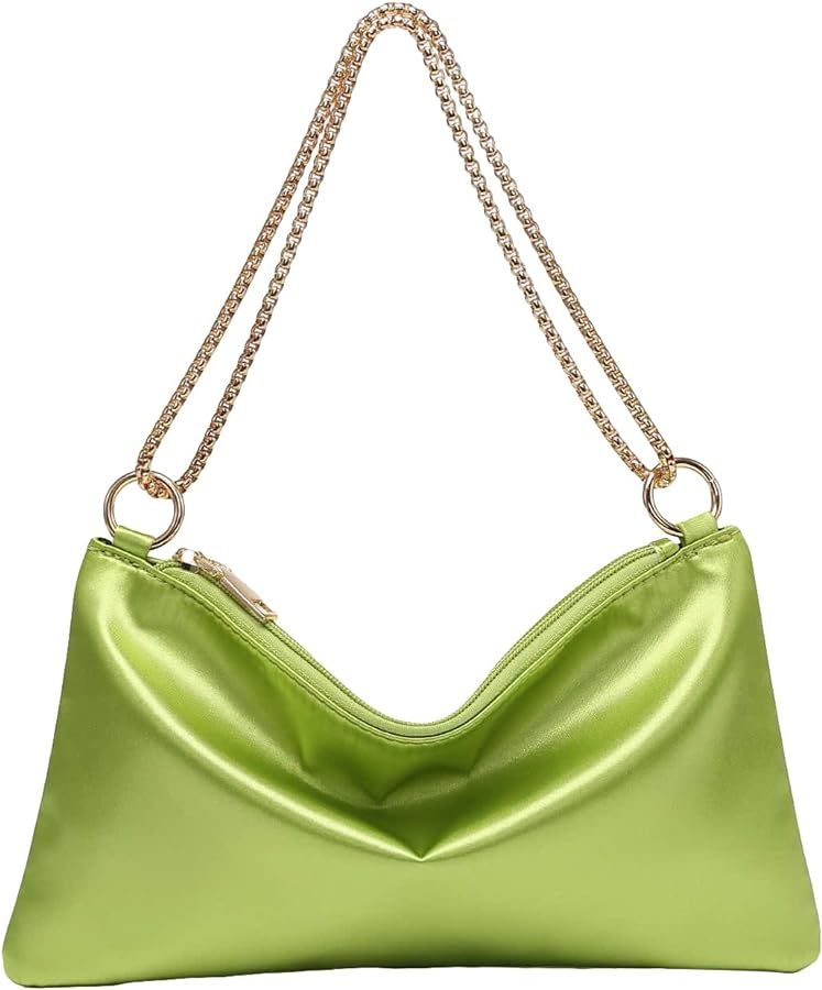Verdusa Women's Satin Evening Handbag Shoulder Bag Purse | Amazon (US)
