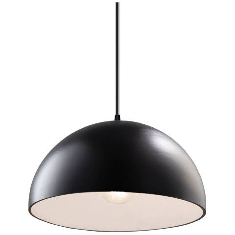 Dome Pendant - Carbon Black - Matte Black - Black Cord | Lamps Plus