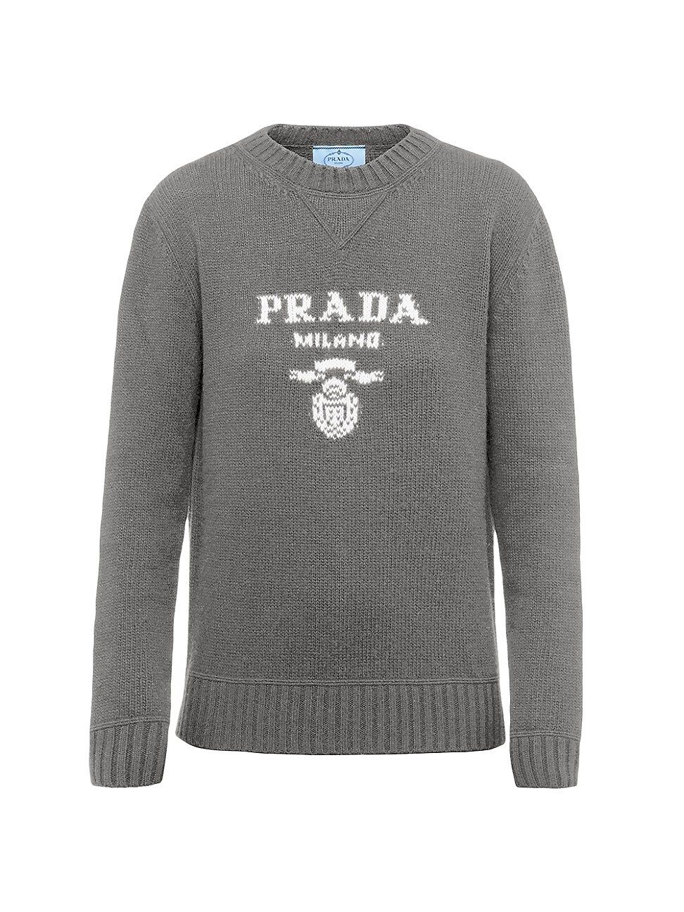 Cashmere and Wool Prada Logo Sweater | Saks Fifth Avenue