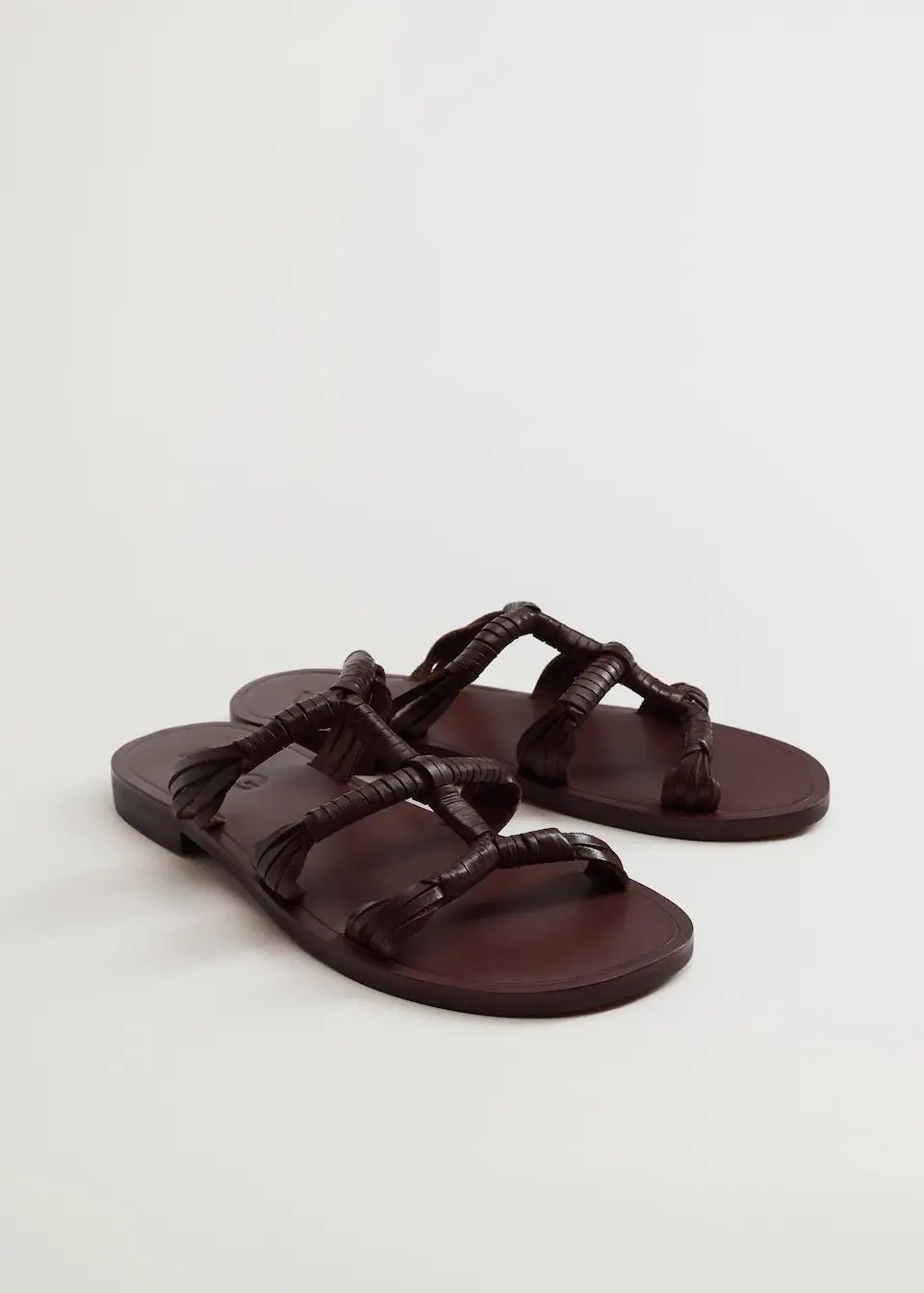 Leather straps sandals | MANGO (US)