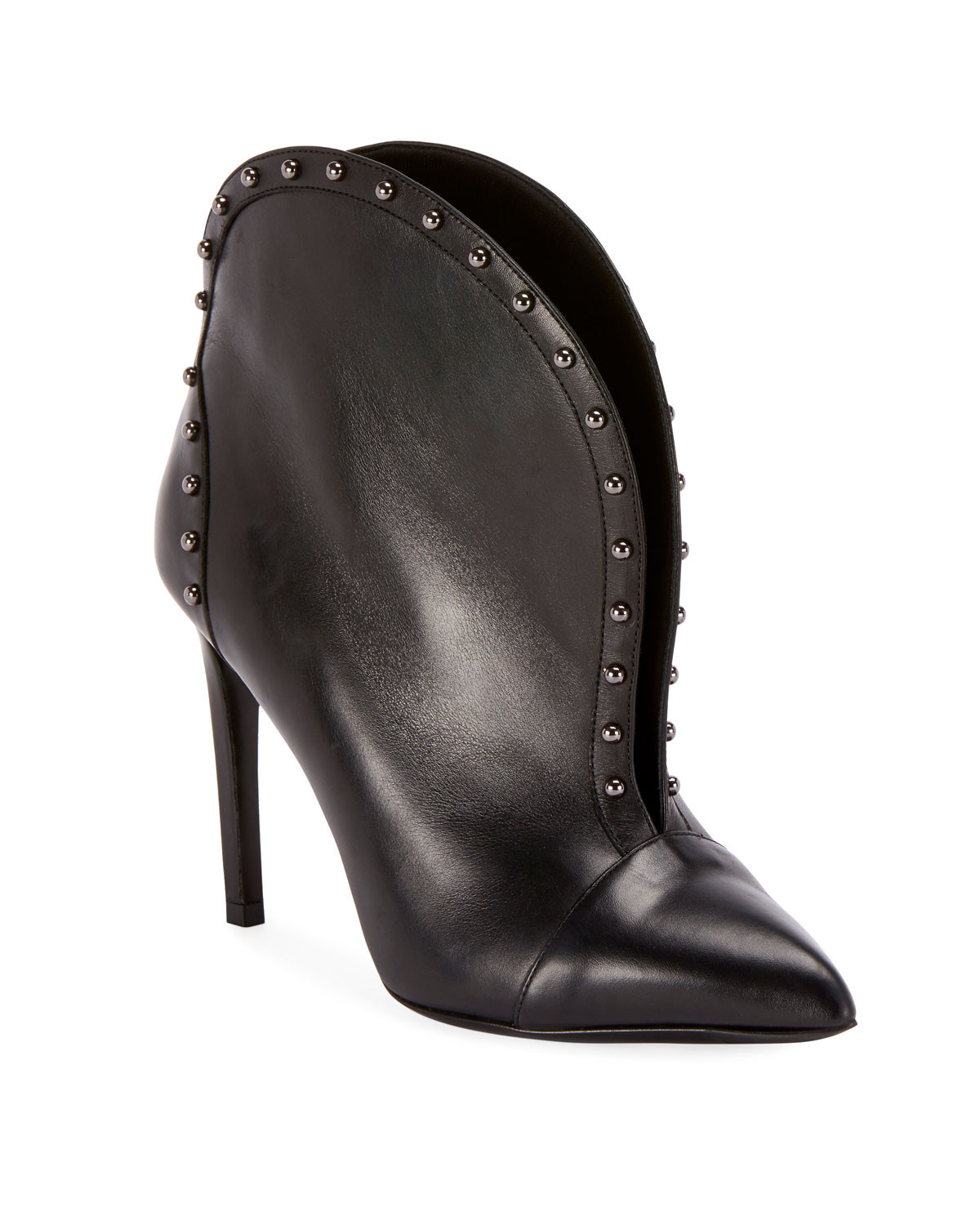 Iren Calfskin Split-Front Ankle Boot | Neiman Marcus