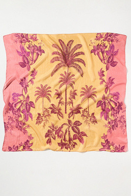 Celandine Large Printed Silk Scarf | Anthropologie (US)