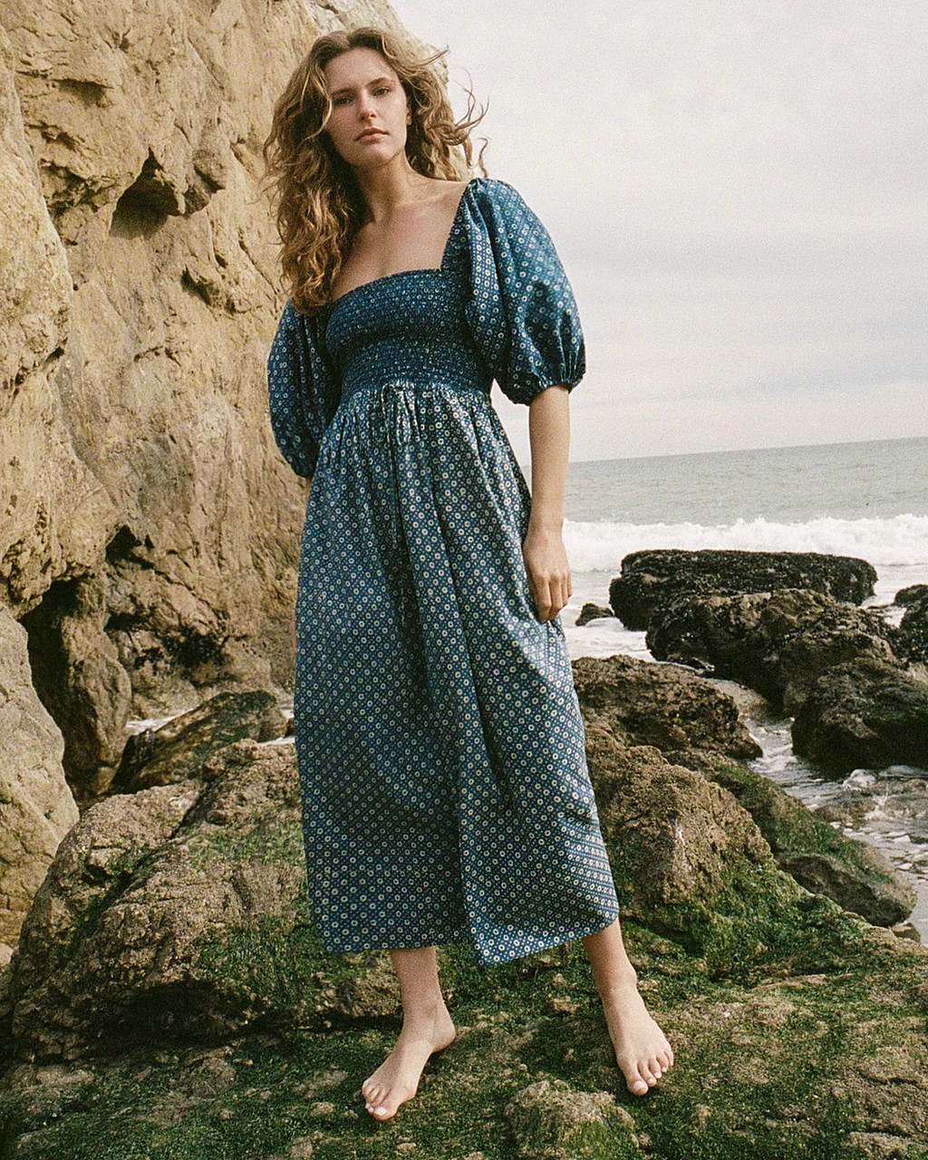 The Katrina Dress | Indigo Petunia Dot | Christy Dawn