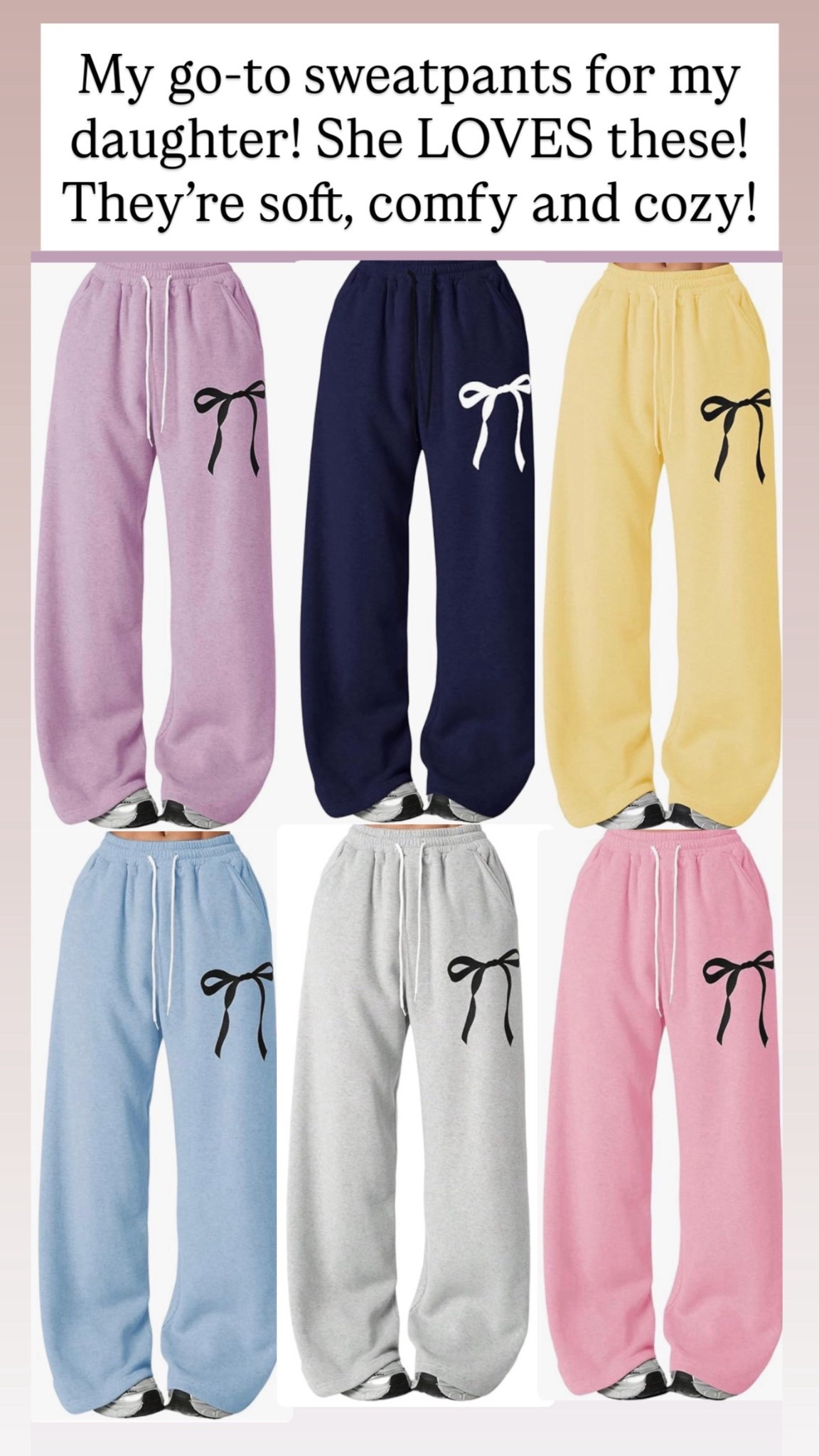 Girl's Bowknot Baggy Sweatpants 

#LTKKids