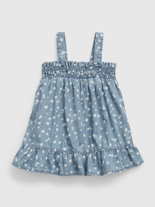 Baby 100% Organic Cotton Smocked Denim Dress | Gap (US)