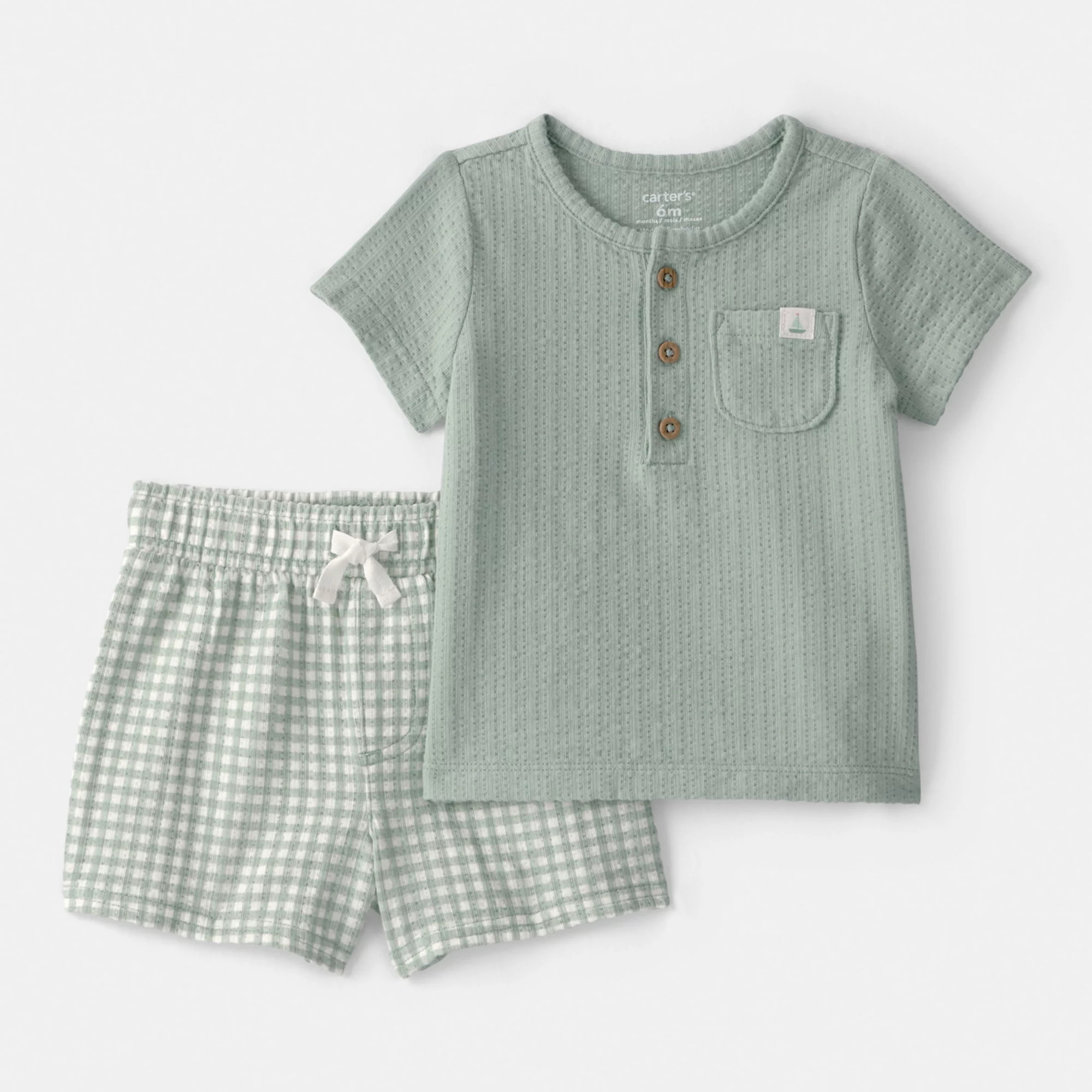 Baby Boy Carter's 2-Pc. Gingham Top & Shorts Set | Kohl's