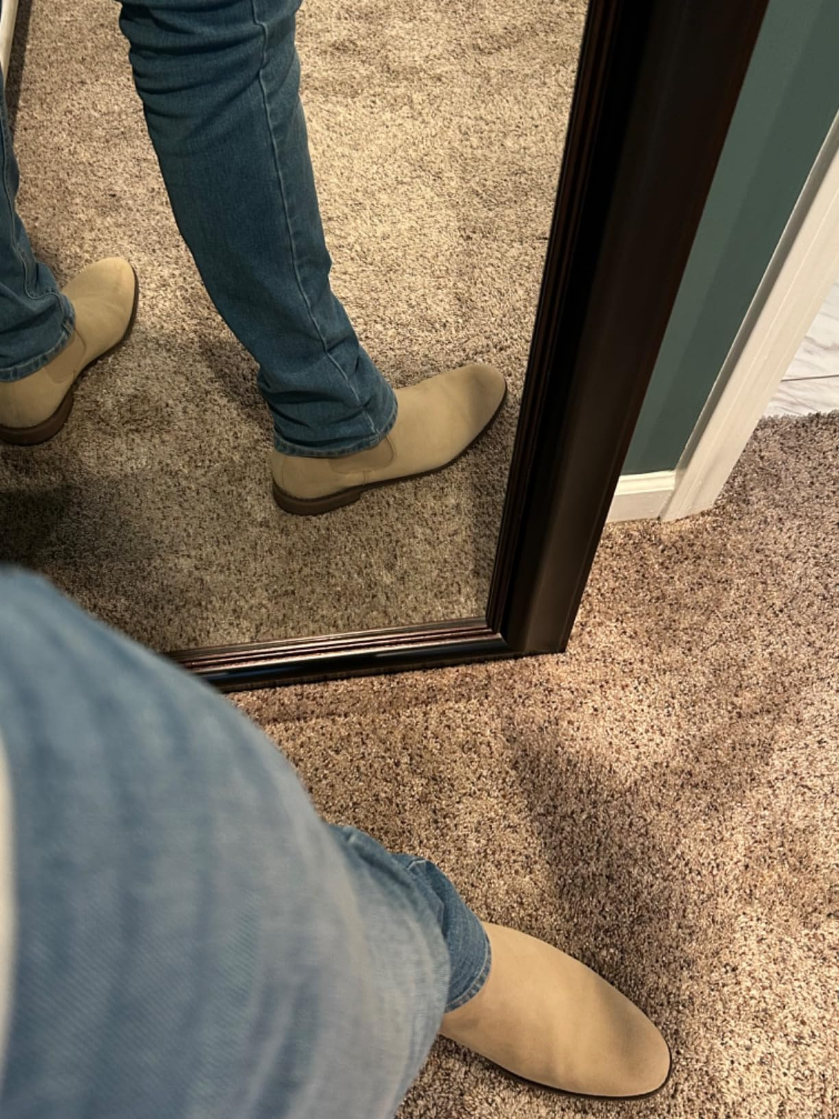CGRRBW Men's Chelsea Boots Suede Leather Casual Boots for Men | Amazon (US)