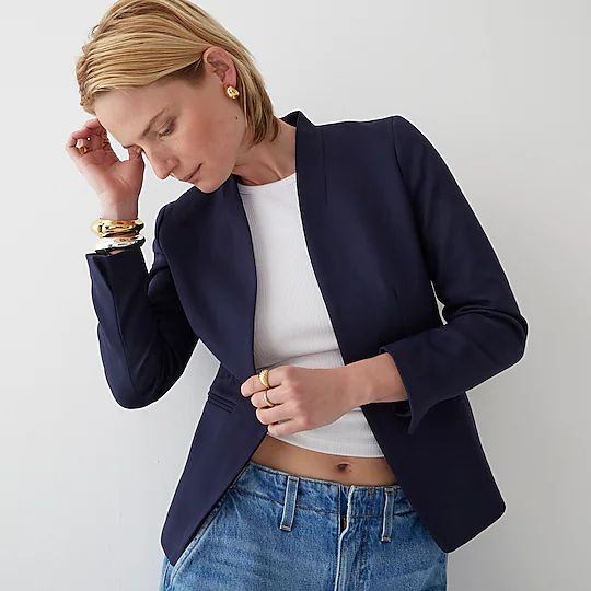 Petite going-out blazer in stretch twill | J.Crew US