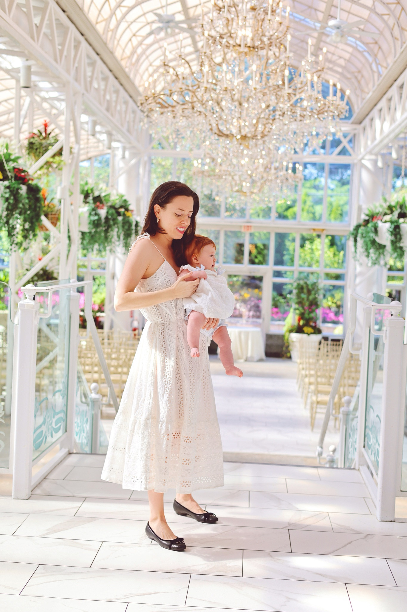 White eyelet dress, size S.
Ferragamo shoes, I’ve had mine for many years.  The dress is 100% cotton, with adjustable straps, and a removable belt. Beautifully made.

#LTKFindsUnder50 #LTKSaleAlert #LTKWedding