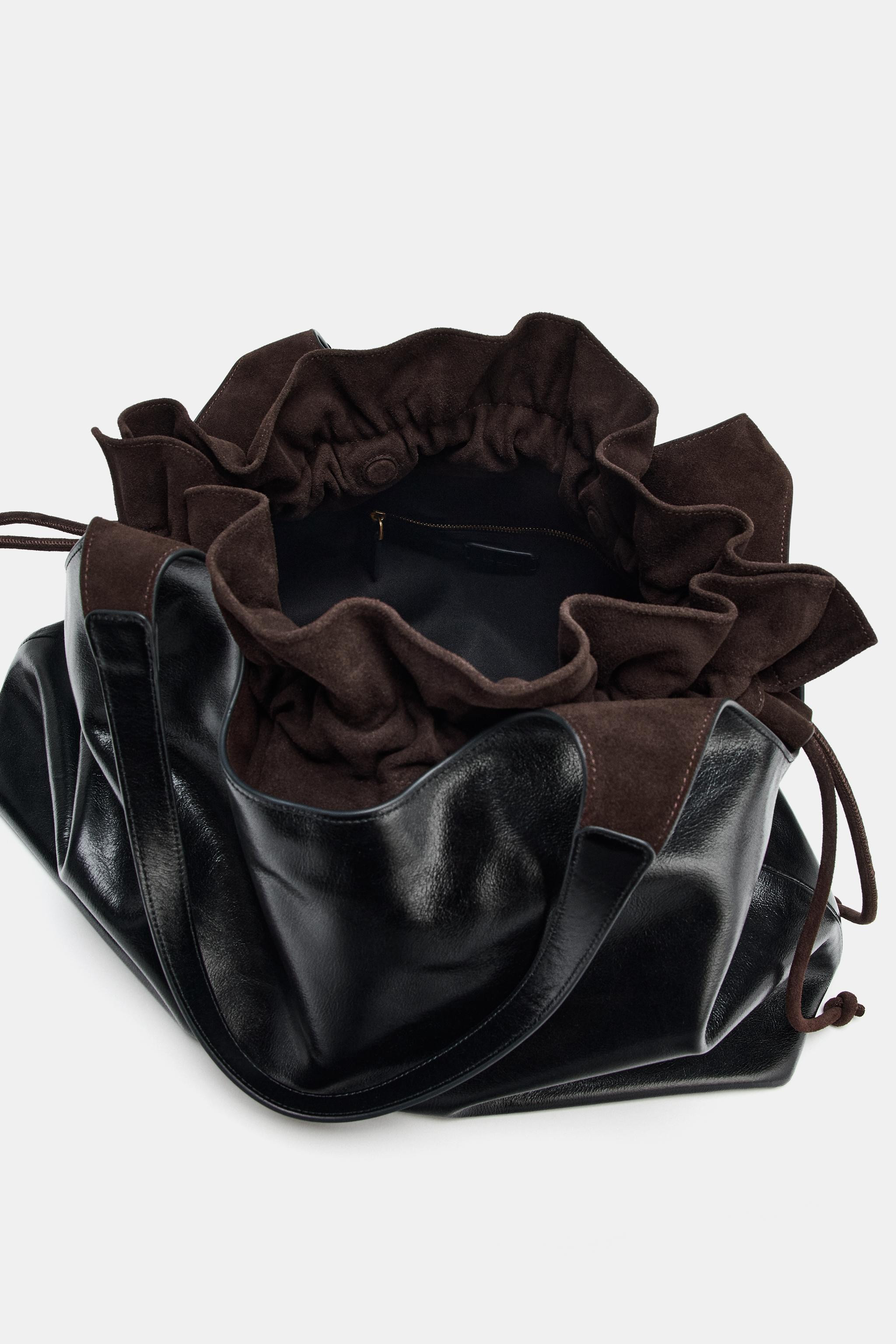 LIMITED EDITION LEATHER MAXI SHOPPER BAG | Zara UK