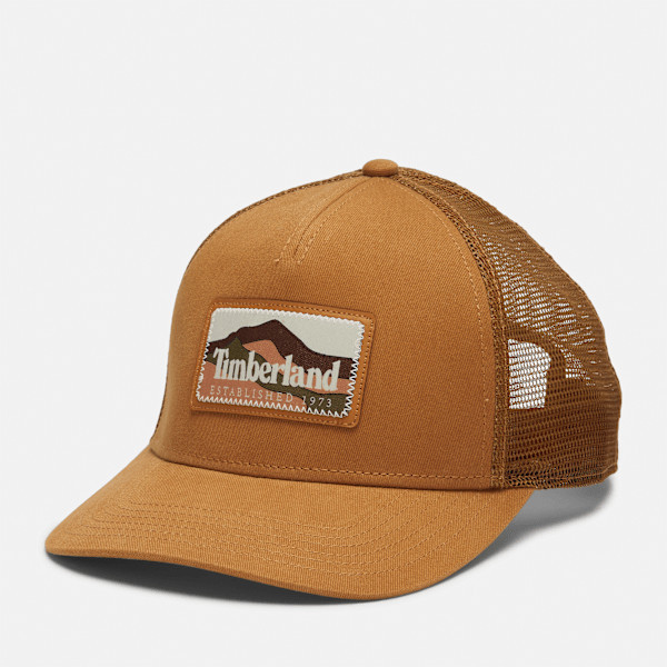 Timberland Mountain Patch Trucker Hat in Wheat | Timberland (US)