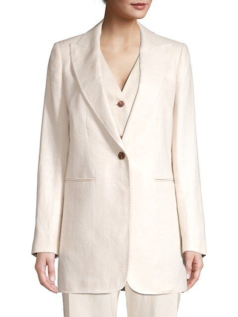 Lafayette 148 New York Beau Oversized Linen Blazer Jacket on SALE | Saks OFF 5TH | Saks Fifth Avenue OFF 5TH