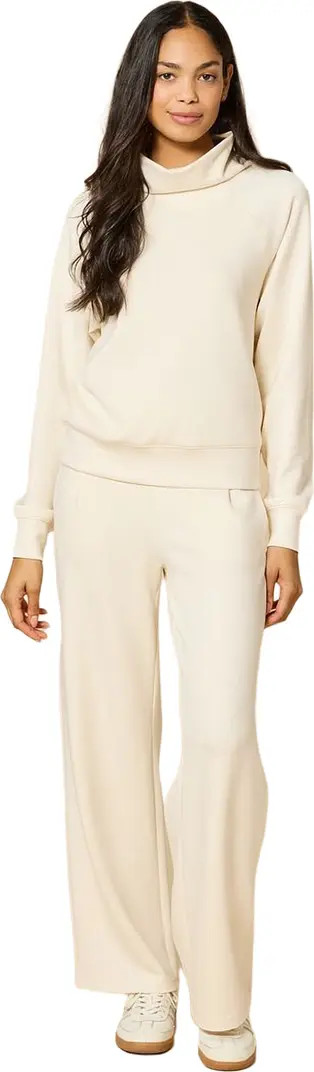 Athleisure Mock Neck and Pleated Pant Set | Nordstrom