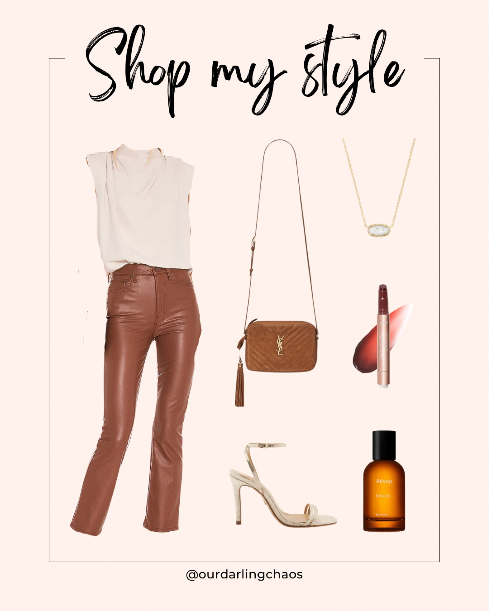 Shop my style!👚👖👠👜
Love this outfit, all from revolve!
Love these leather pants from Paige. They are so comfy and breathable. It’s a closet staple, they go with so much and are of such great quality. Love how beautifully it pairs with the YSL bag😍
Also loving this top from Amanda Uprichard. So classy and elegant!😊

Tarte, Kendra scott, women’s fashion, outfit inspiration, women’s outfit, revolve fashion💗

#LTKSeasonal #LTKstyletip #LTKHoliday