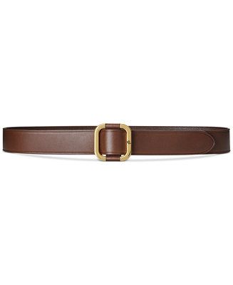 Lauren Ralph Lauren Women's Slide Buckle Leather Belt & Reviews - Belts - Handbags & Accessories ... | Macys (US)