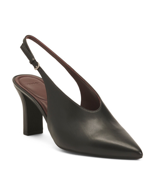 Leather Devi Slingback Heels | TJ Maxx