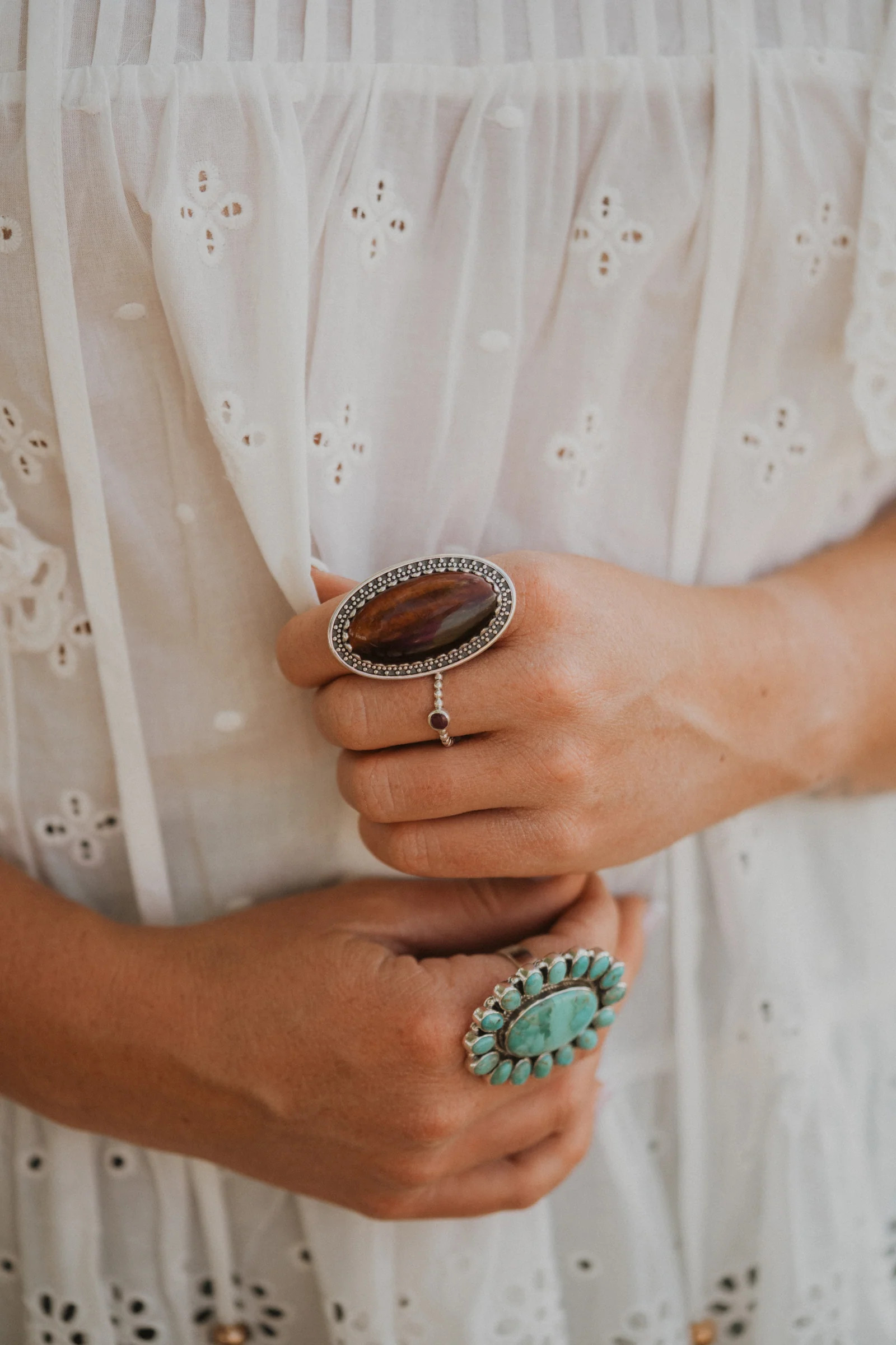 Tonnalli Ring | Red Tiger's Eye | Goldie Lew Jewelry, LLC