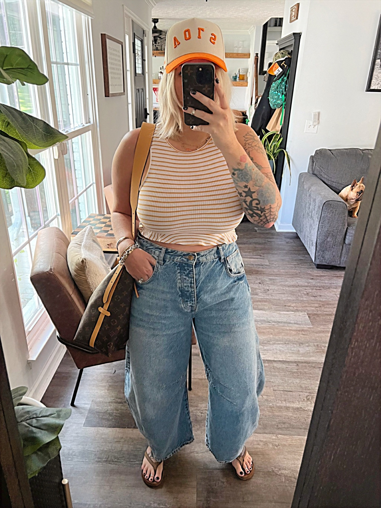 Game day outfit 🤍🧡 tank is old but linked similar 

#LTKMidsize #LTKSeasonal #LTKFindsUnder100