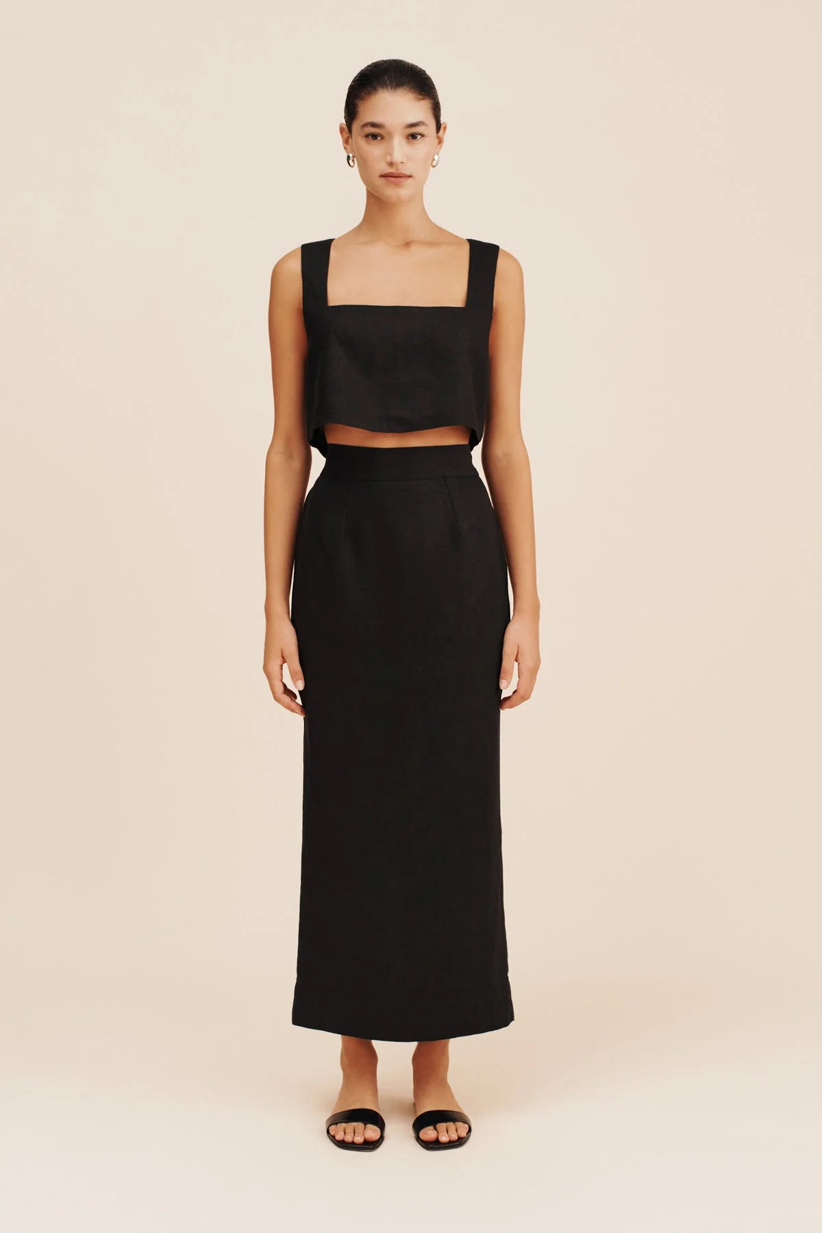 ALICE CROP TOP - BLACK | POSSE (US)