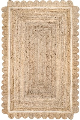 Rugs USA Anna Scalloped Solid Area Rugs | Rugs Direct | Rugs Direct