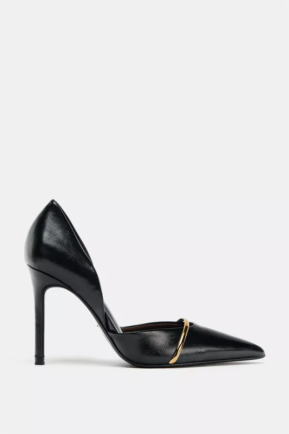 HIGH HEEL SHOE WITH METALLIC STRAP | Zara US