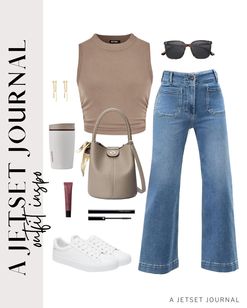 I found this cute cropped high-neck tank top that goes very well with wide-leg jeans. You can pair it with white sneakers from SERNIAL and then style it with BOSTANTEN’s mini bucket handbag and SOJOS sunnies. Add a pair of chic dangle chain earrings and use a high-definition mascara to finish the look.


#LTKSeasonal #LTKSaleAlert #LTKTravel 

 