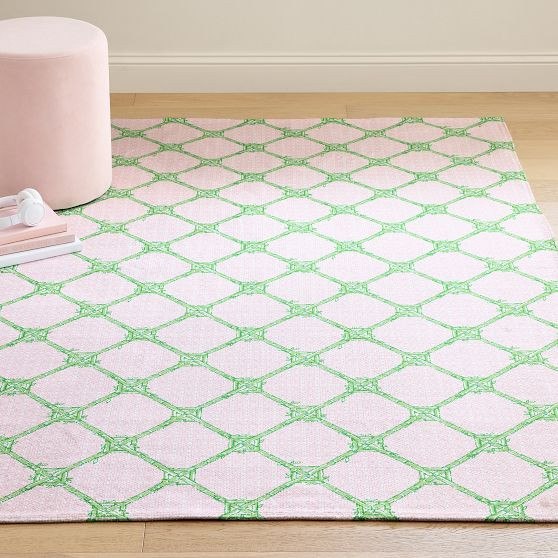 Lilly Pulitzer Bamboo Butterfly Washable Rug | Pottery Barn Teen