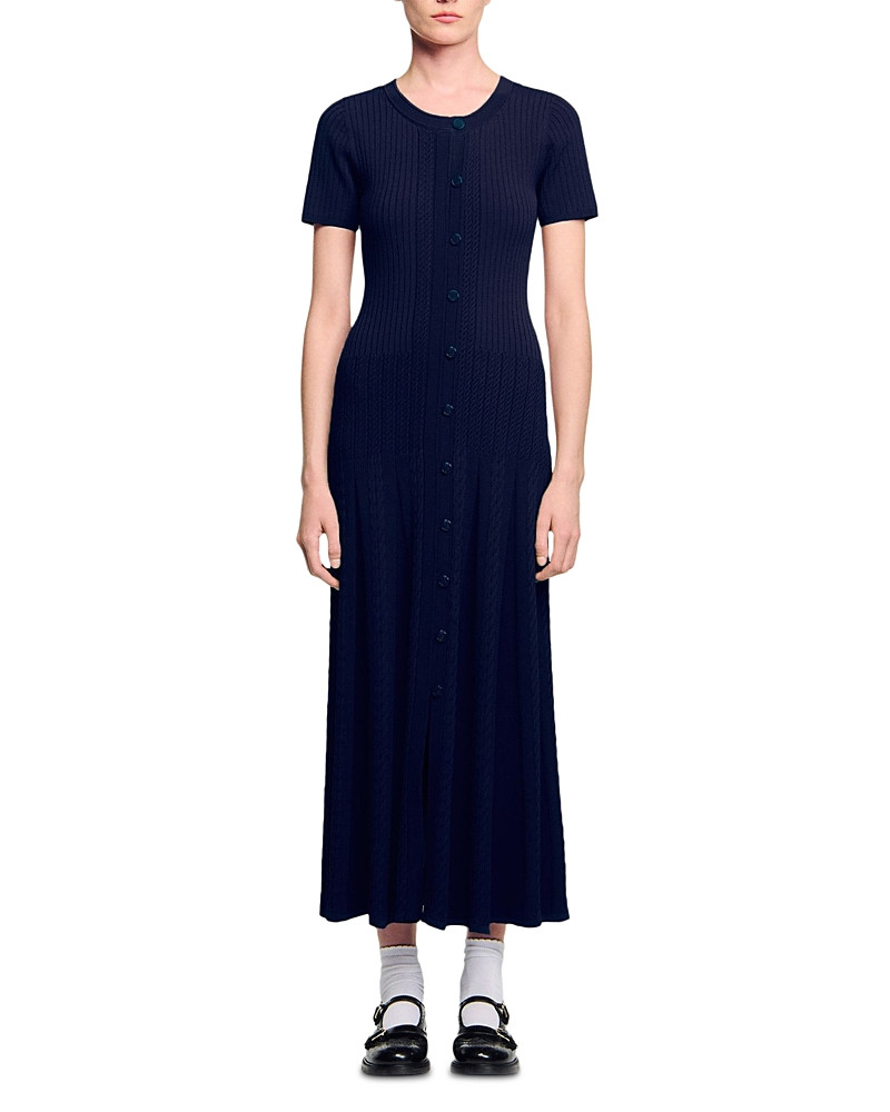 Sandro Short Sleeve Knit Maxi Dress | Bloomingdale's (US)