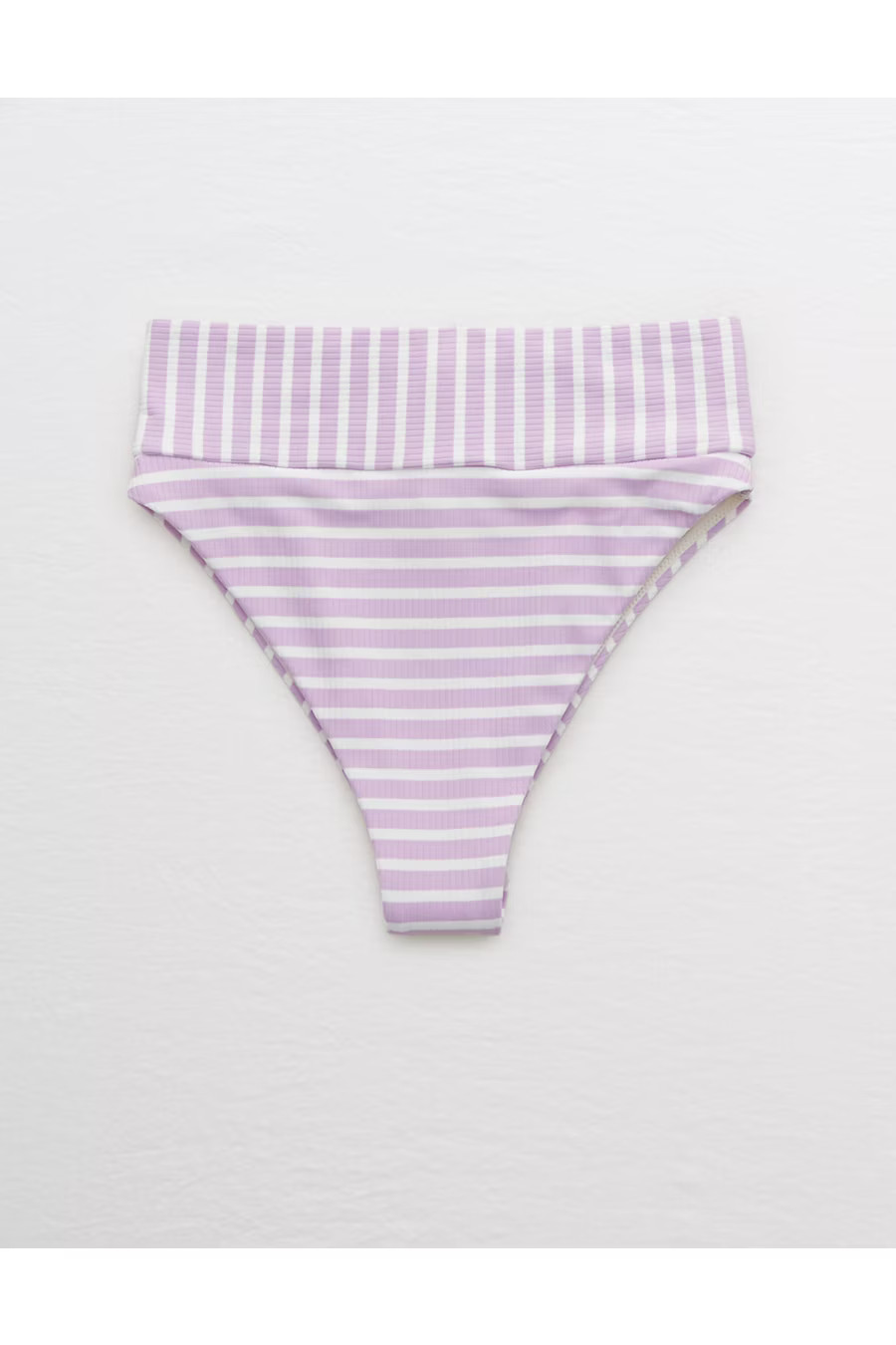 Aerie Ribbed High Cut Cheeky Bikini Bottom | American Eagle Outfitters (US & CA)