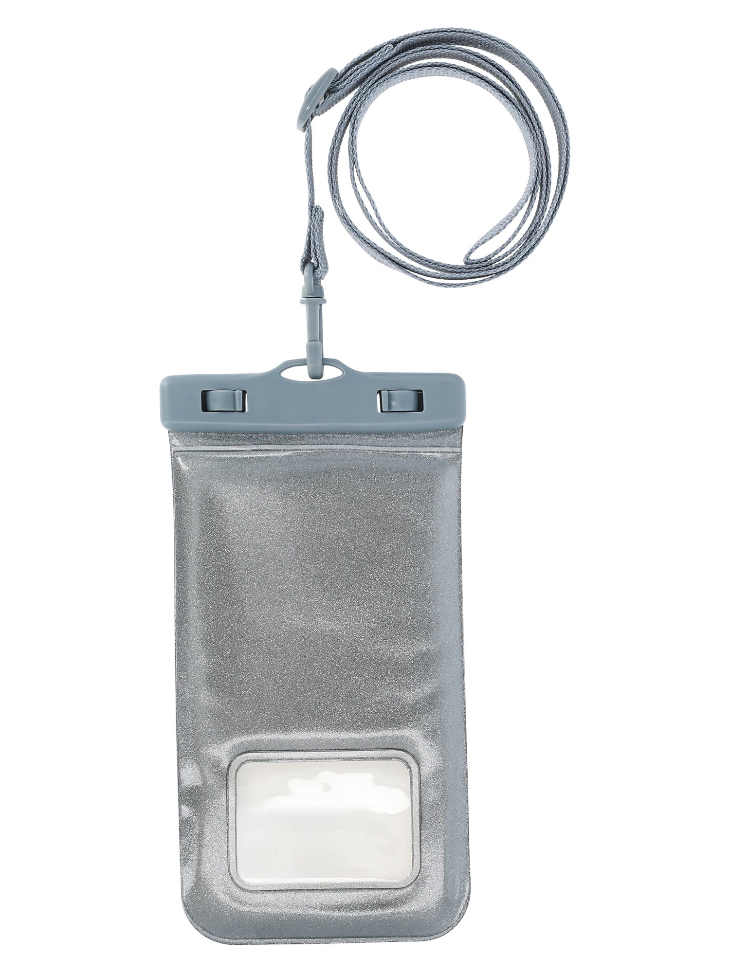 No Boundaries Women's Beach Water Resistant Phone Pouch, Platinum Silver Glitter | Walmart (US)