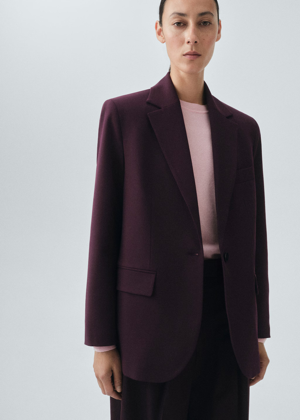 Wool-blend suit blazer - Women | MANGO United Kingdom | MANGO (UK)