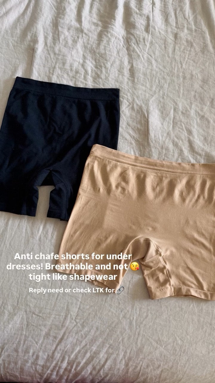 Anti chafe shorts for under dresses! Breathable and not 😘tight like shapewear Reply need or check LTK for 🔗  @thighsociety