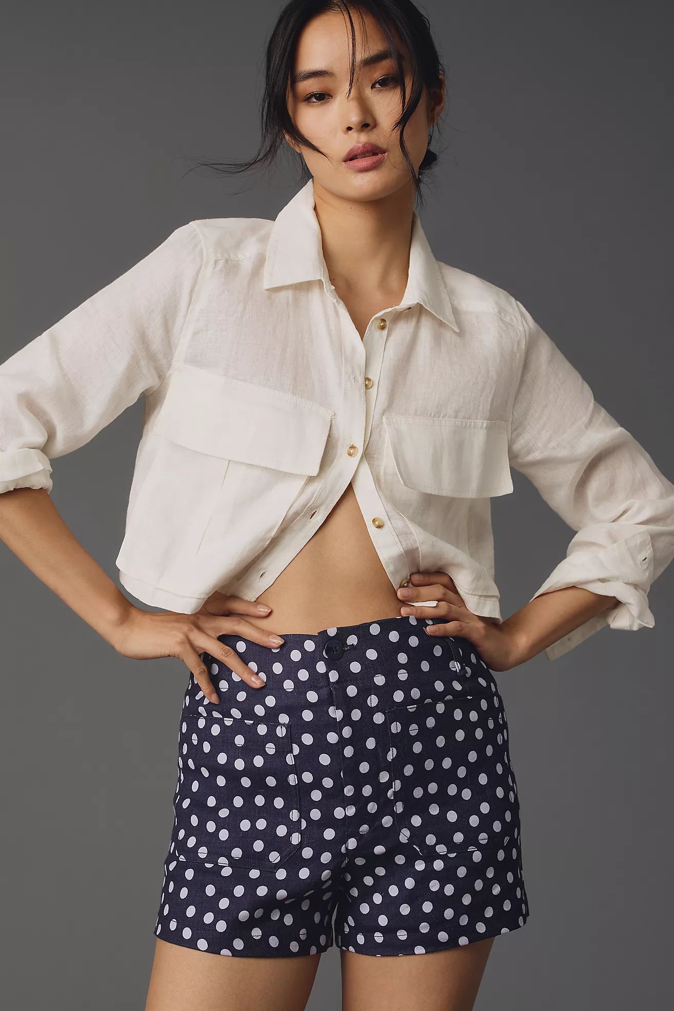 The Colette Shorts by Maeve: Linen Edition | Anthropologie (US)