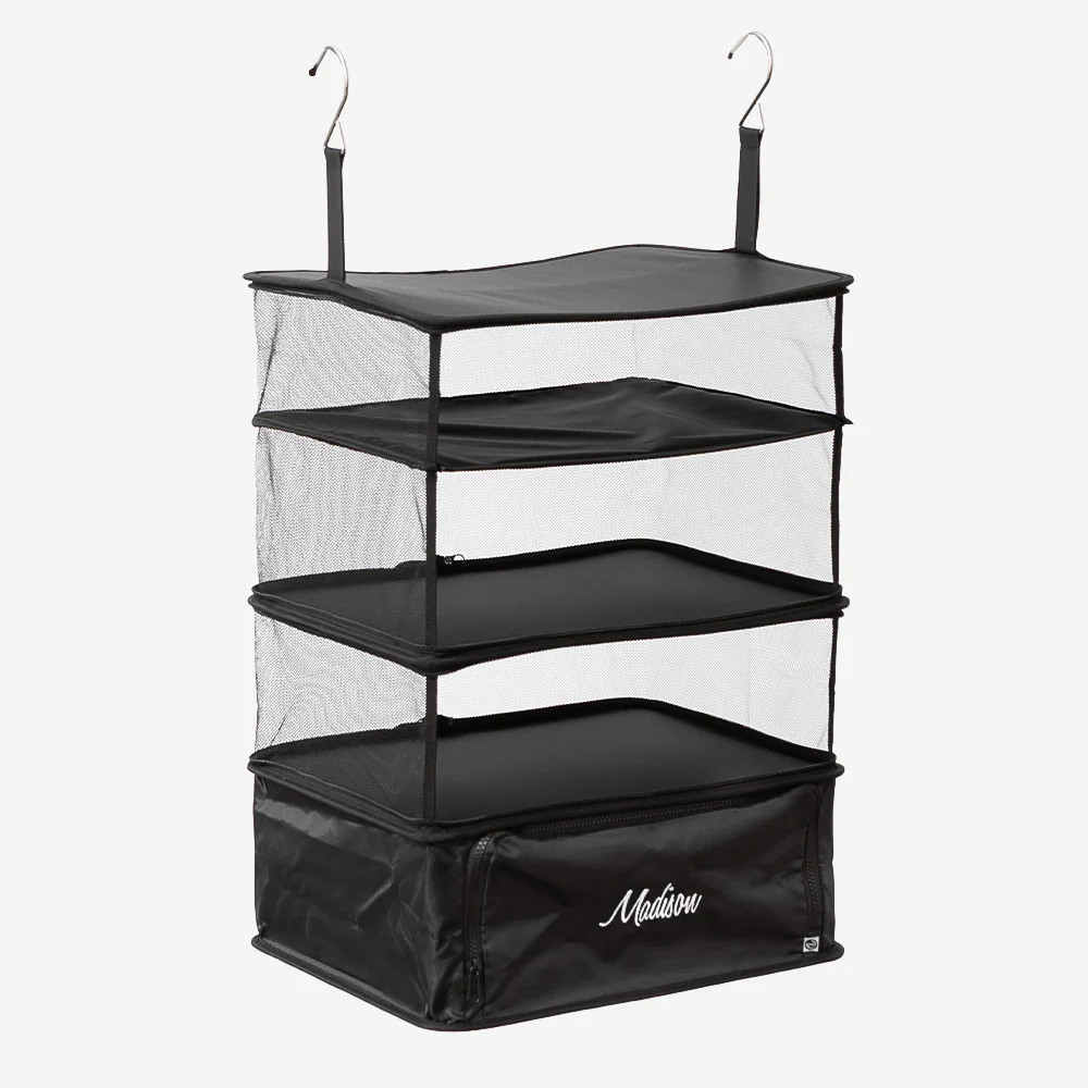 Monogrammed Hanging Packable Organizer | Black Black | Marleylilly